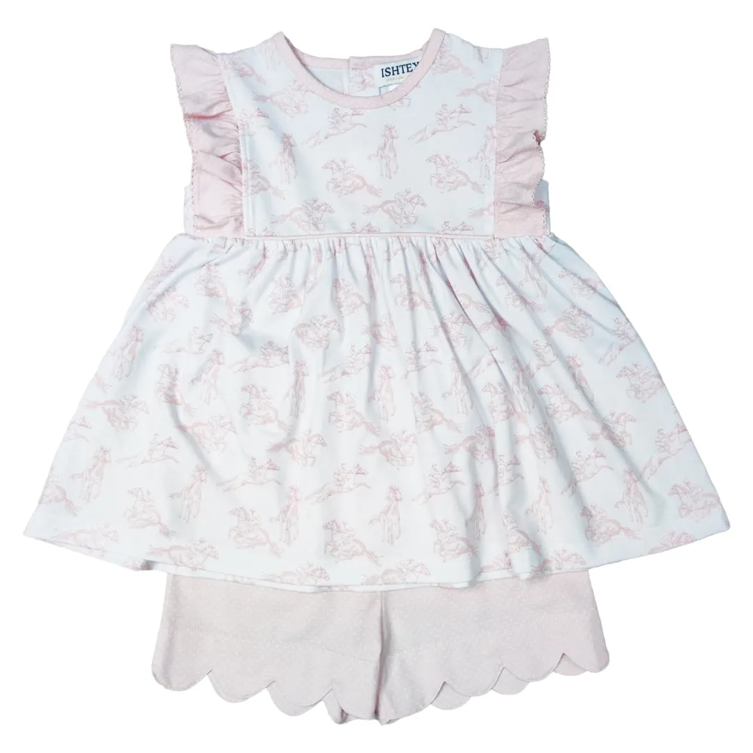 Horse Girl's Shorts Set