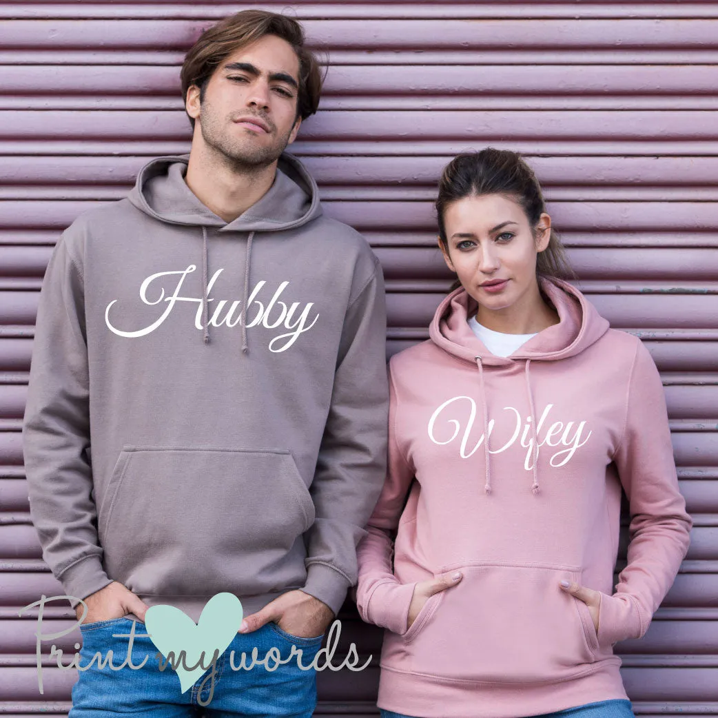 Hubby and Wifey Couple Hoodies x2