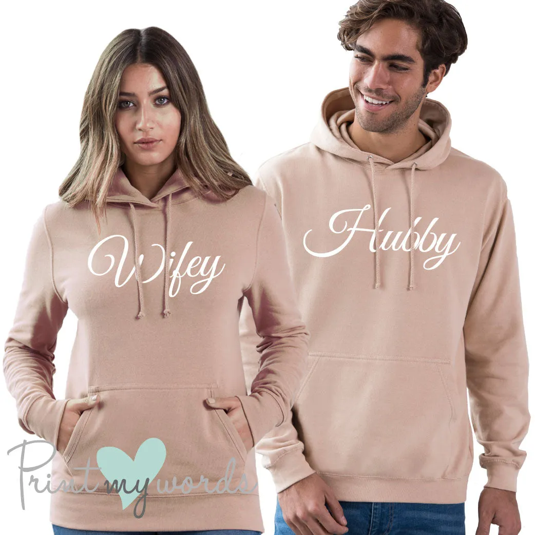 Hubby and Wifey Couple Hoodies x2