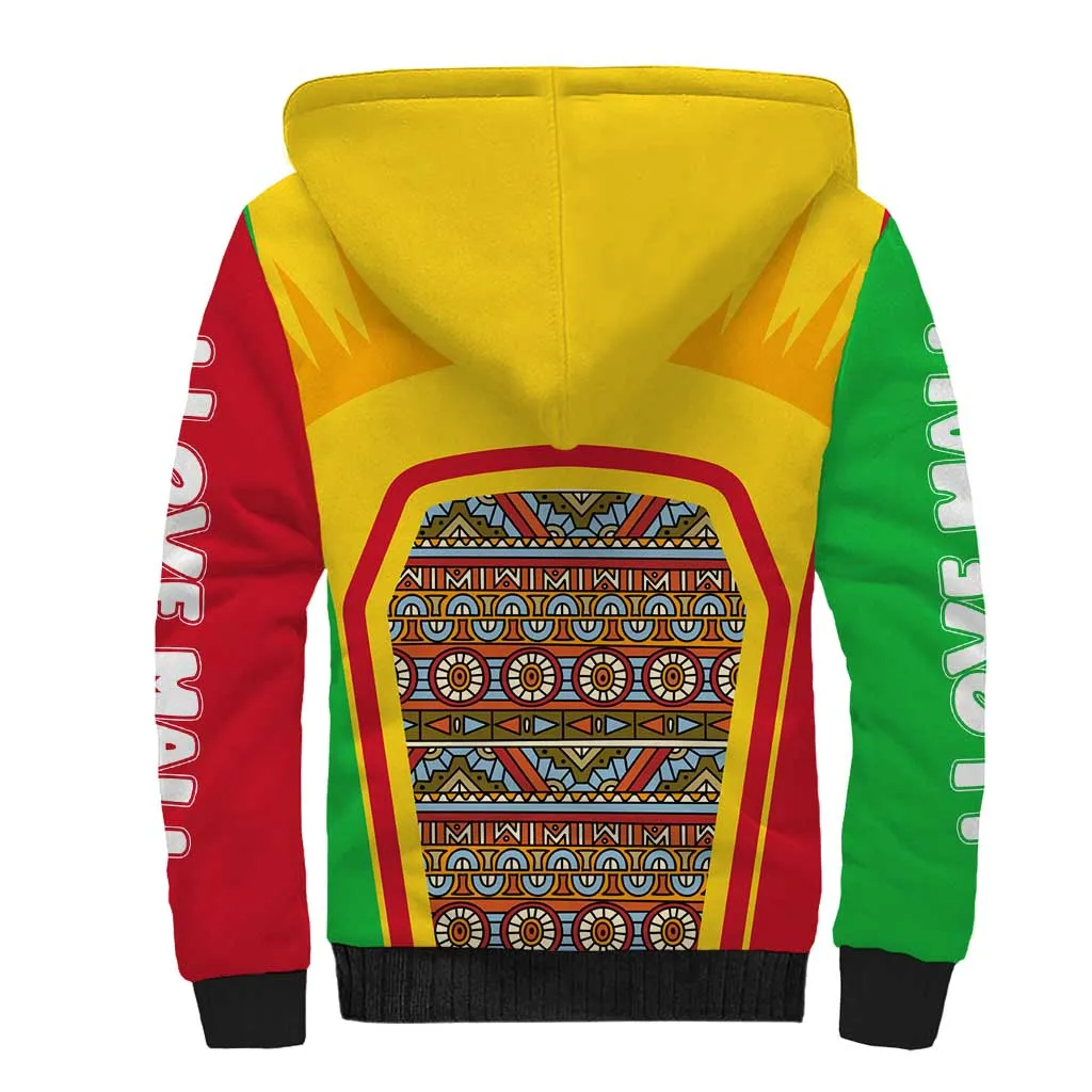 I Love Mali Sherpa Hoodie Famous Tourist Destinations TS04