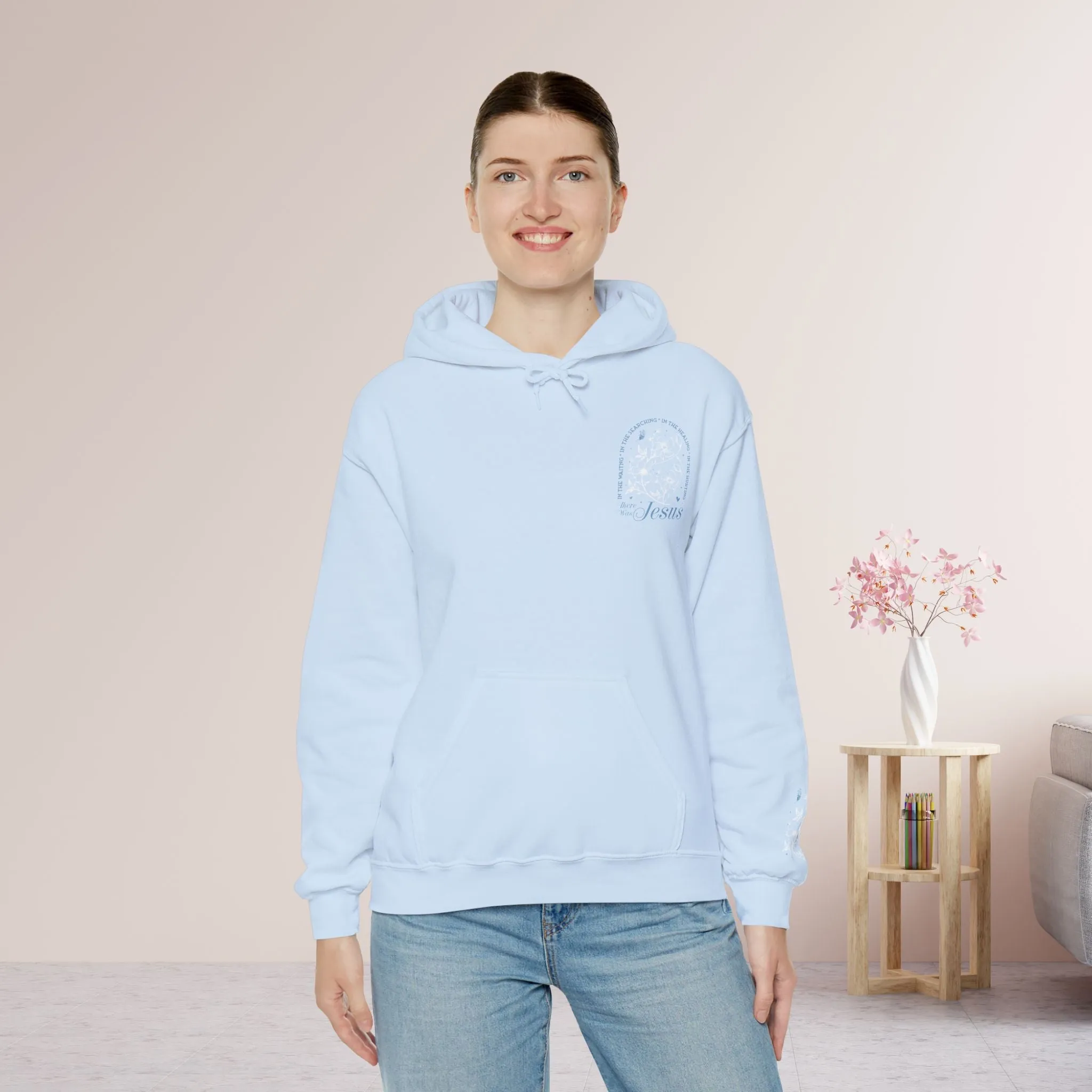 In The Waiting, In the Searching In The Healing, In The Hurting There Was Jesus Hoodie