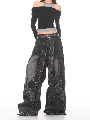 Industrial Deconstructed Panel Denim Jeans