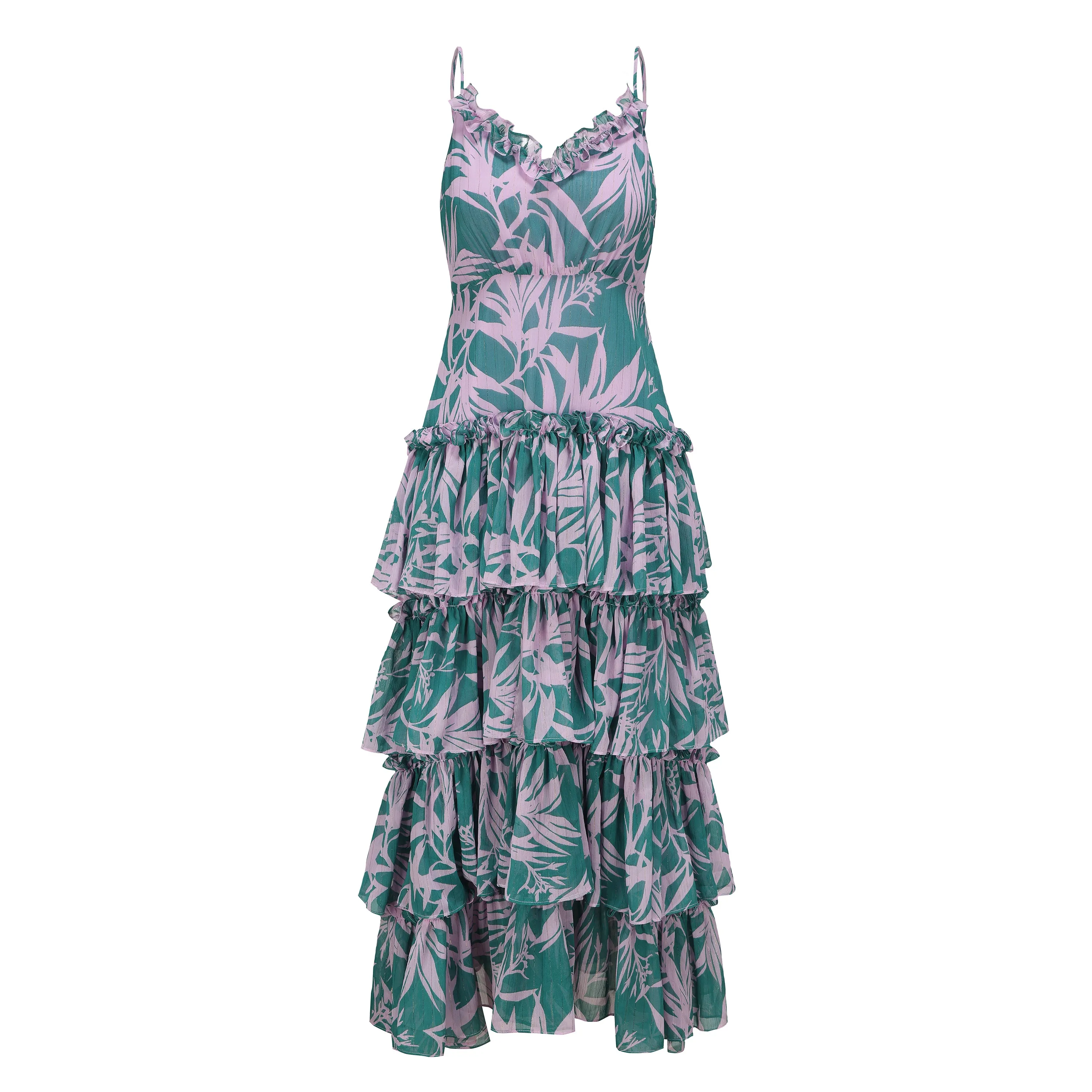 Isabella Full-Length Ruffle Dress