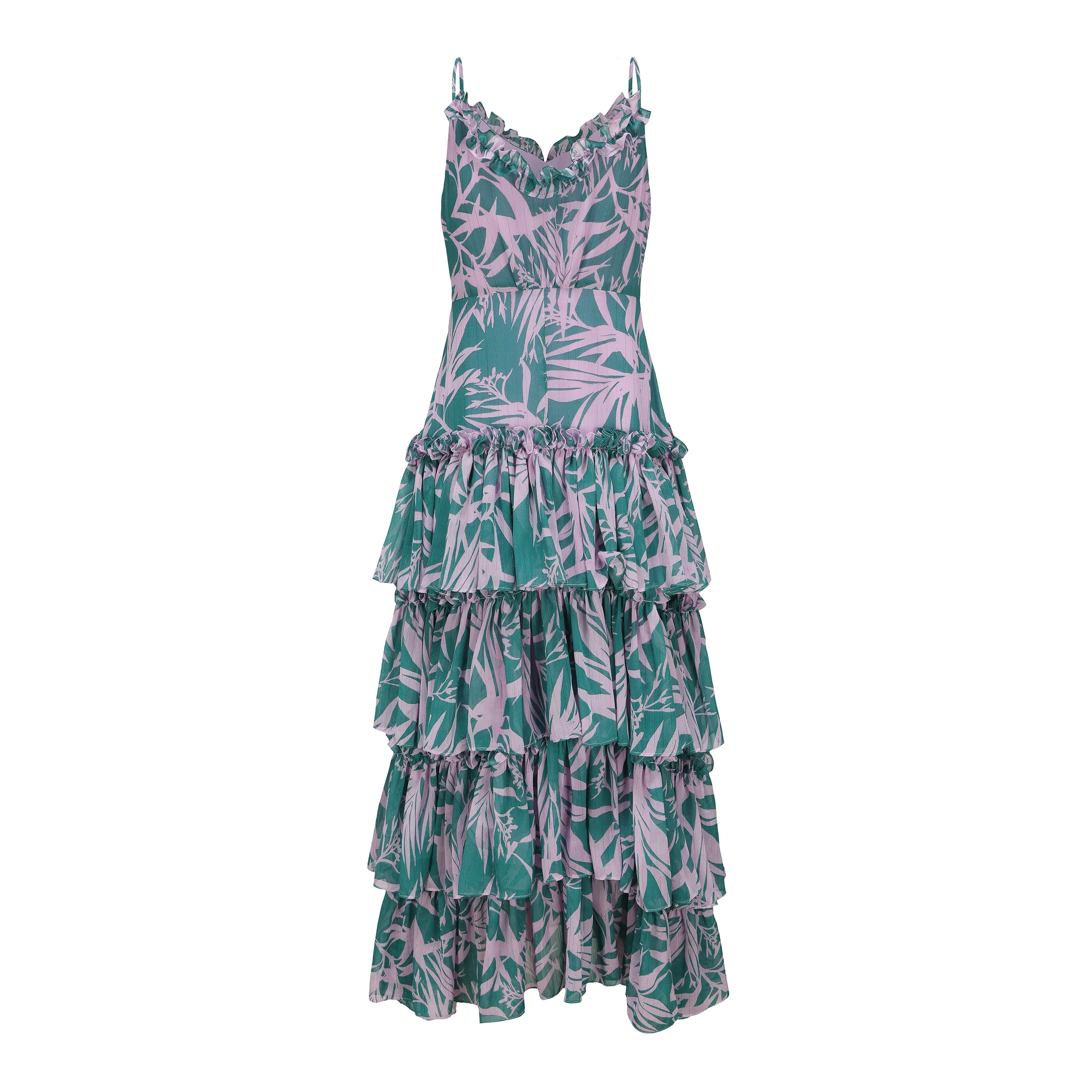 Isabella Full-Length Ruffle Dress