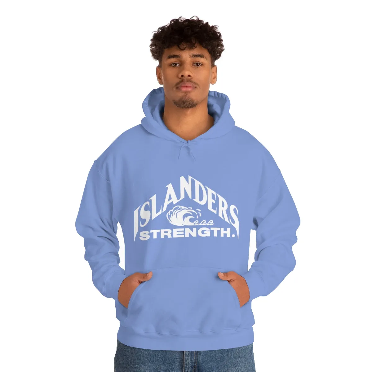 Islanders Strength White Unisex Heavy Blend™ Hooded Sweatshirt