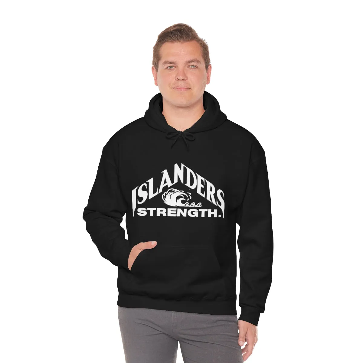 Islanders Strength White Unisex Heavy Blend™ Hooded Sweatshirt