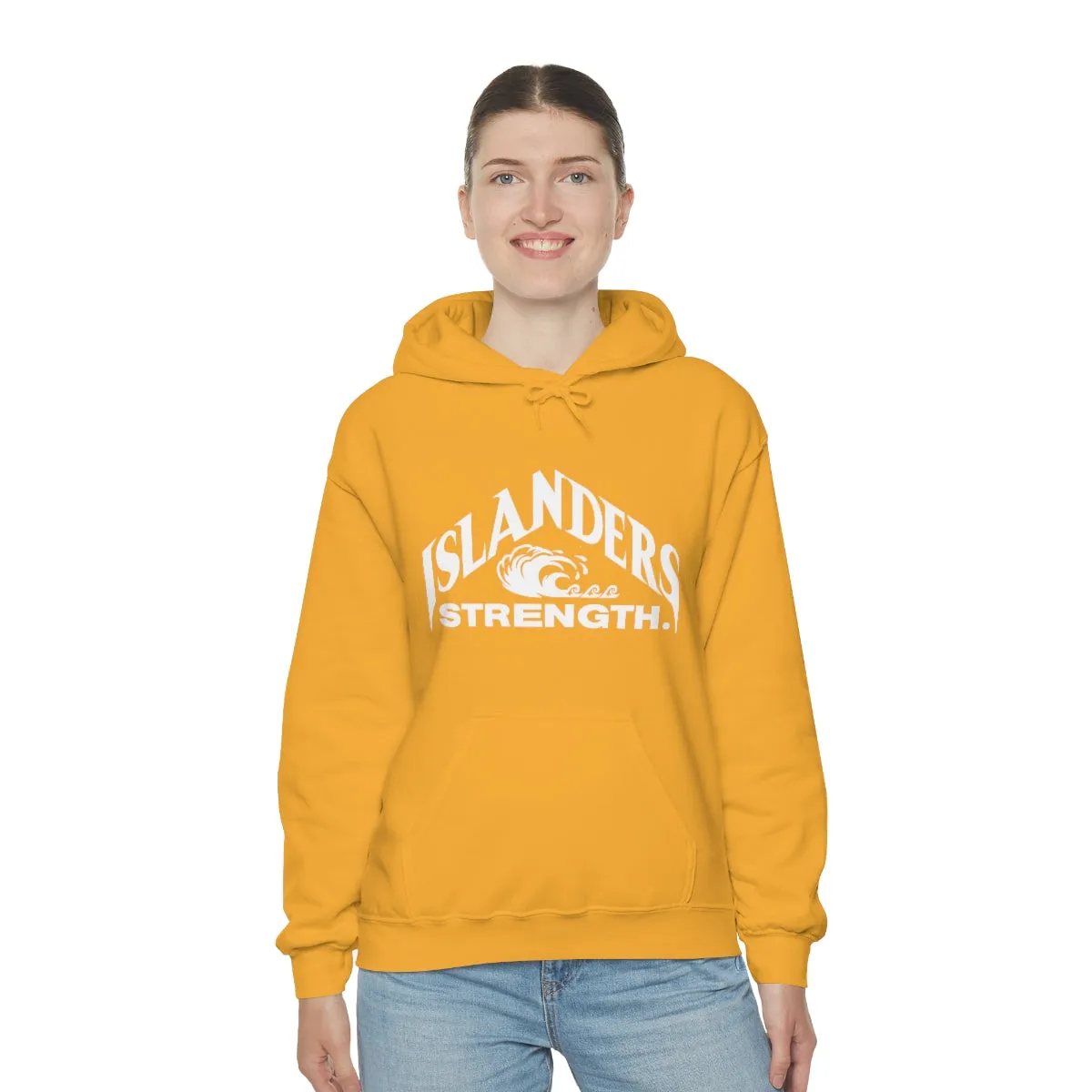 Islanders Strength White Unisex Heavy Blend™ Hooded Sweatshirt