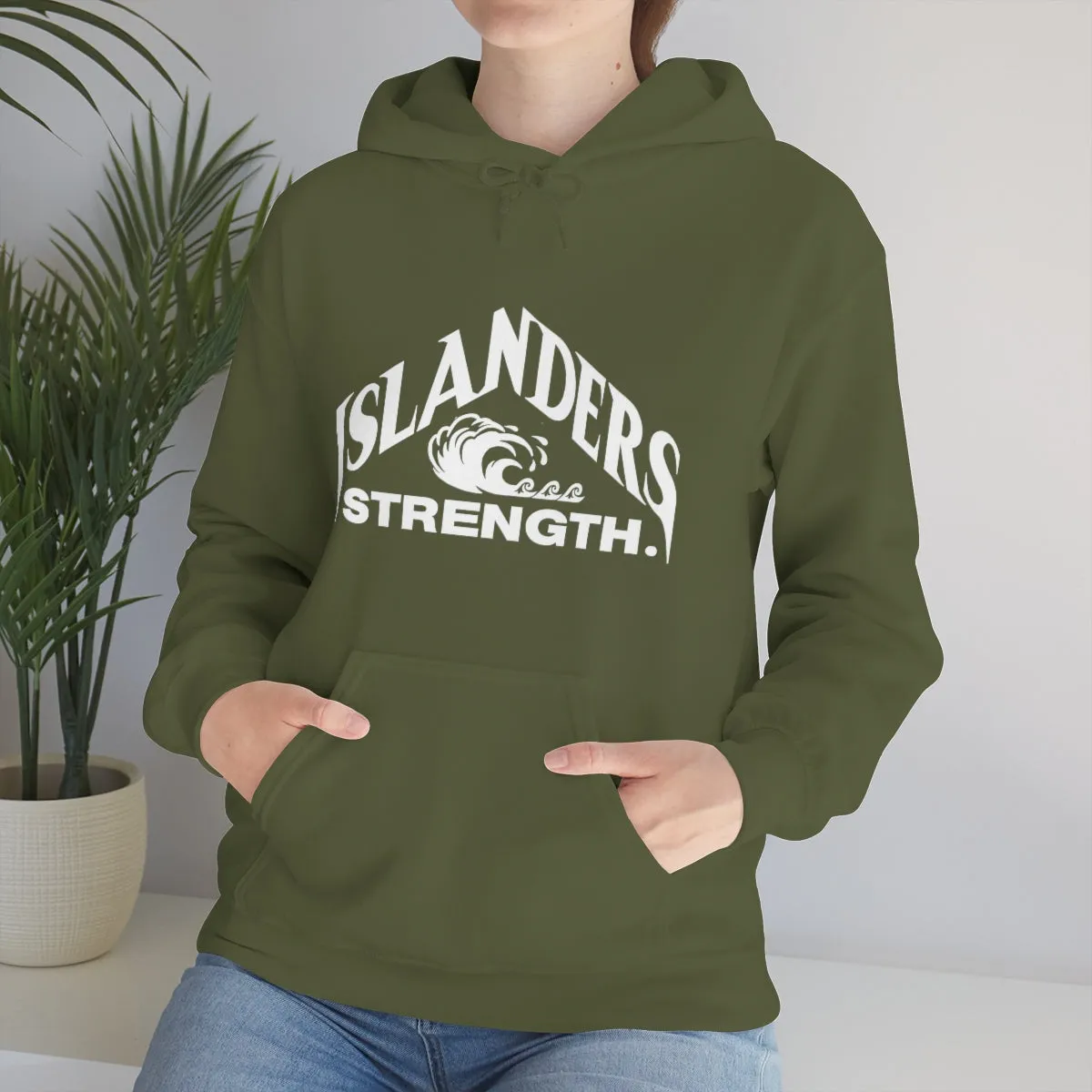 Islanders Strength White Unisex Heavy Blend™ Hooded Sweatshirt