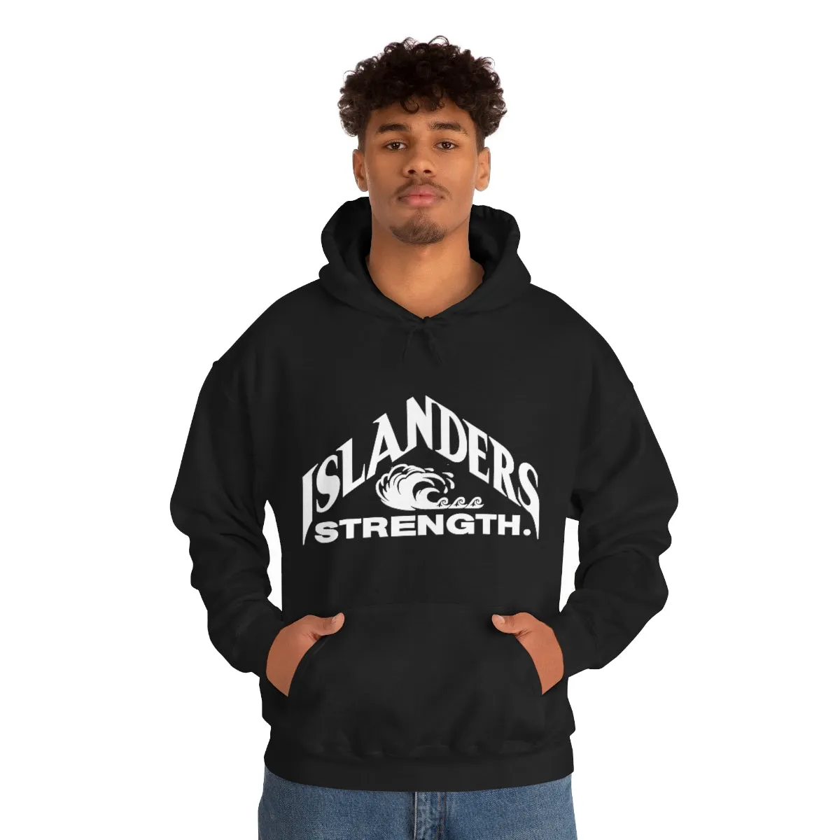 Islanders Strength White Unisex Heavy Blend™ Hooded Sweatshirt