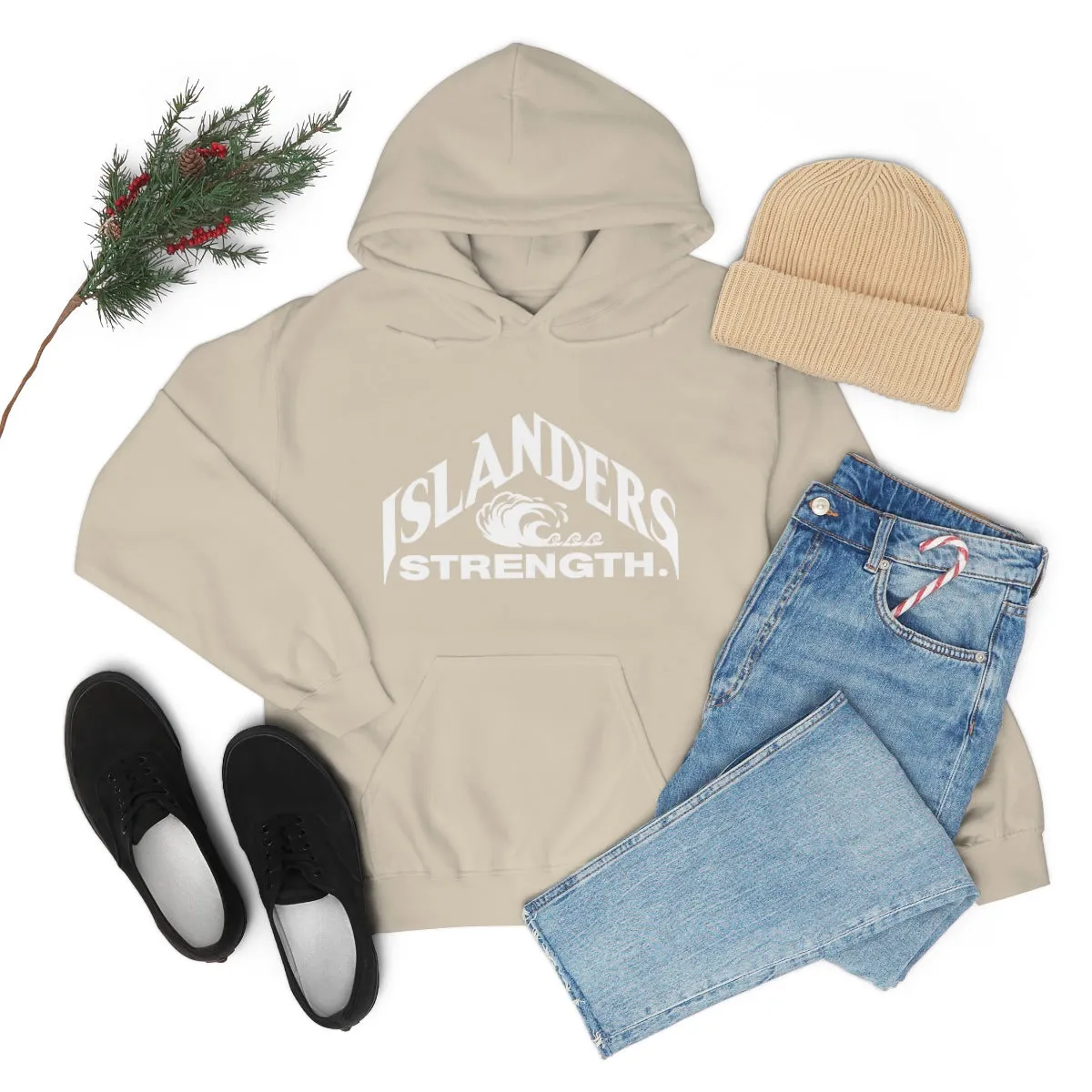 Islanders Strength White Unisex Heavy Blend™ Hooded Sweatshirt