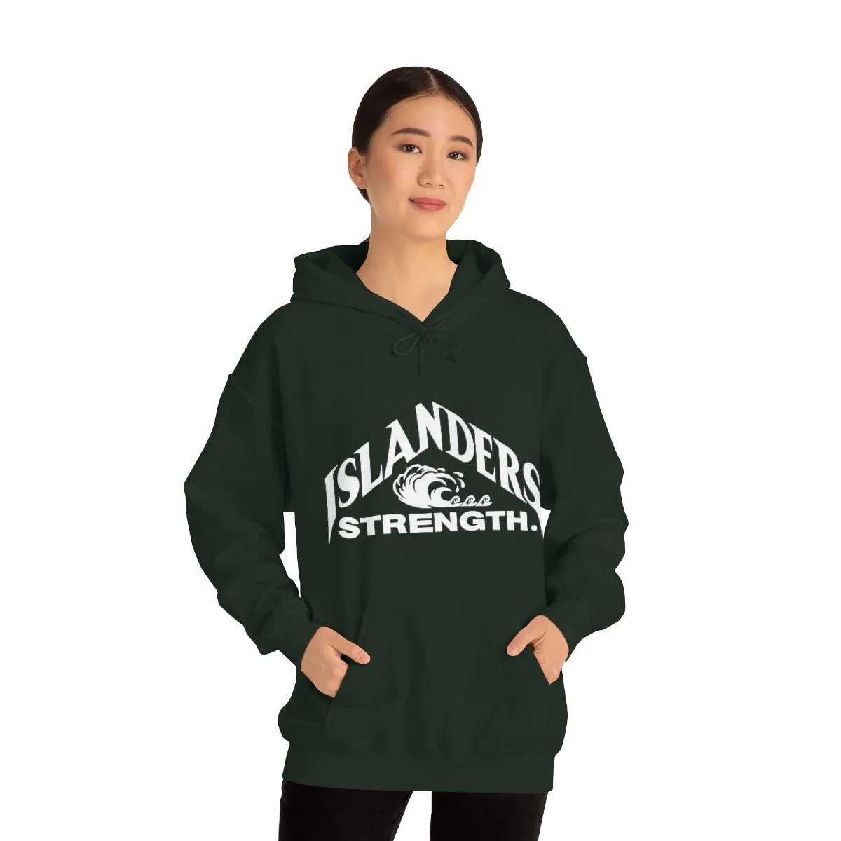 Islanders Strength White Unisex Heavy Blend™ Hooded Sweatshirt