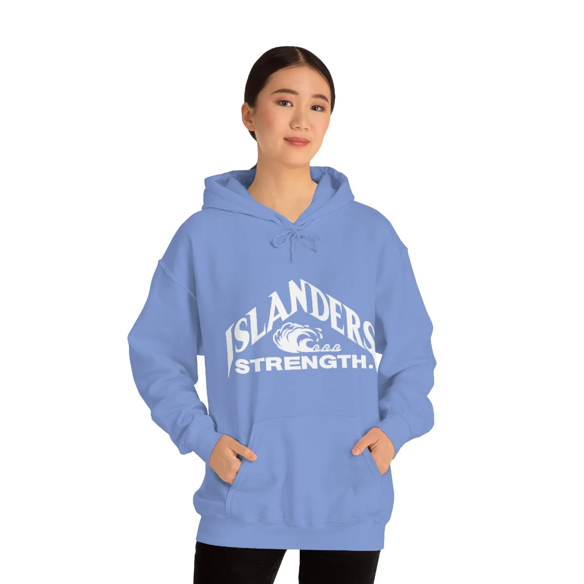 Islanders Strength White Unisex Heavy Blend™ Hooded Sweatshirt