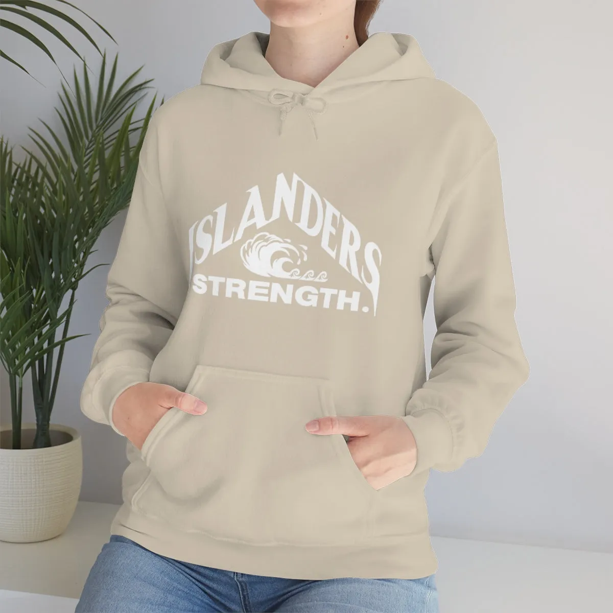 Islanders Strength White Unisex Heavy Blend™ Hooded Sweatshirt