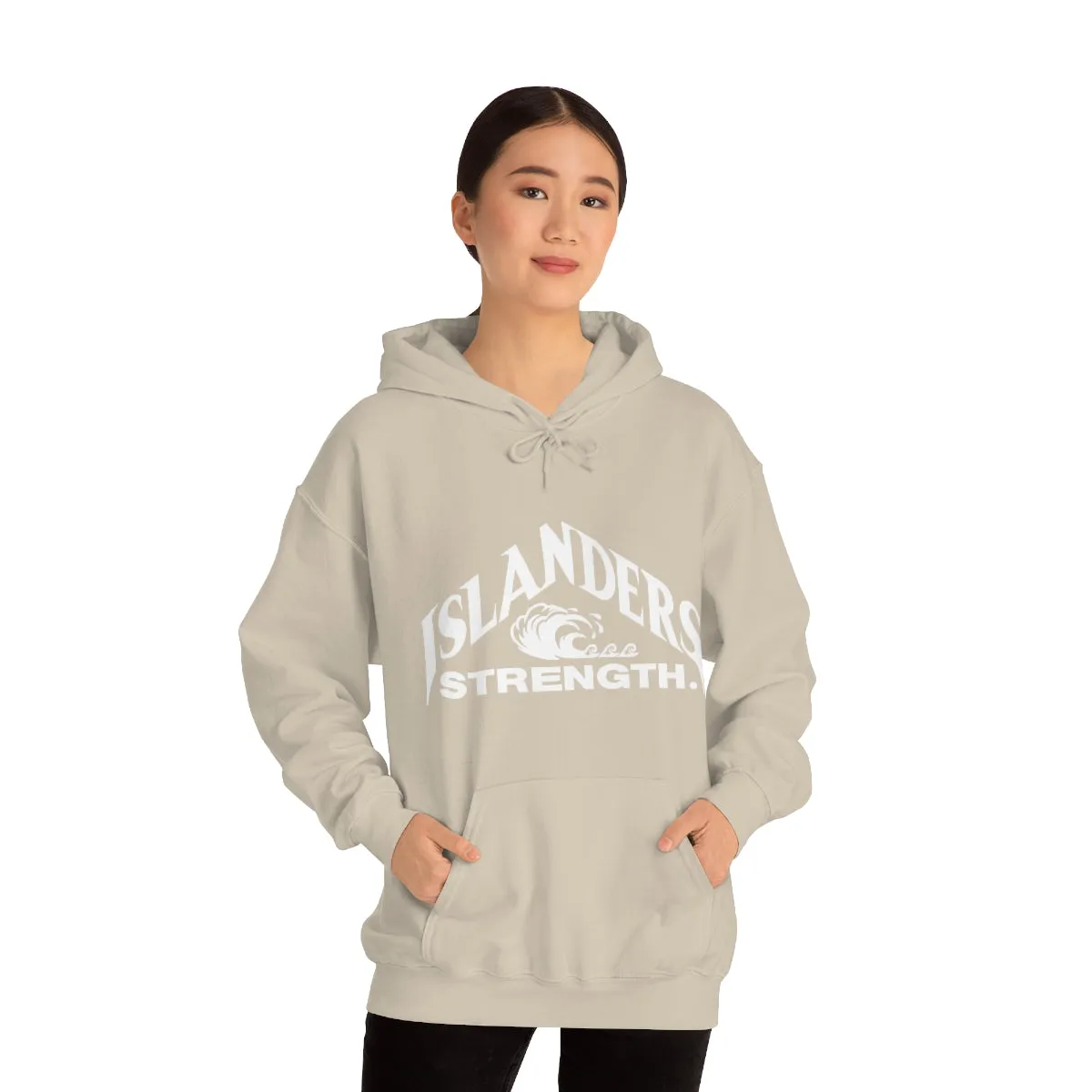 Islanders Strength White Unisex Heavy Blend™ Hooded Sweatshirt