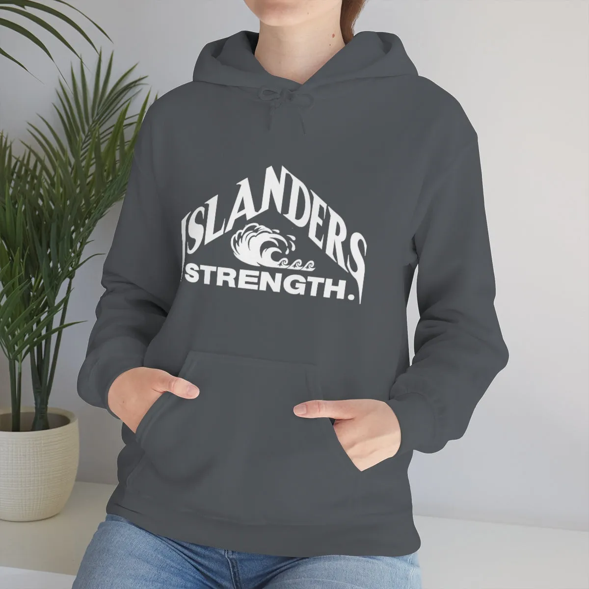 Islanders Strength White Unisex Heavy Blend™ Hooded Sweatshirt
