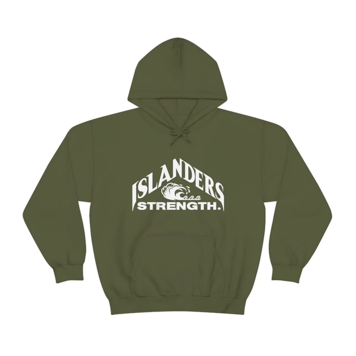 Islanders Strength White Unisex Heavy Blend™ Hooded Sweatshirt