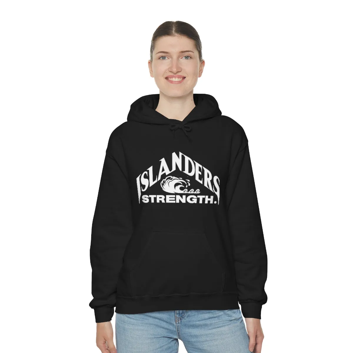 Islanders Strength White Unisex Heavy Blend™ Hooded Sweatshirt