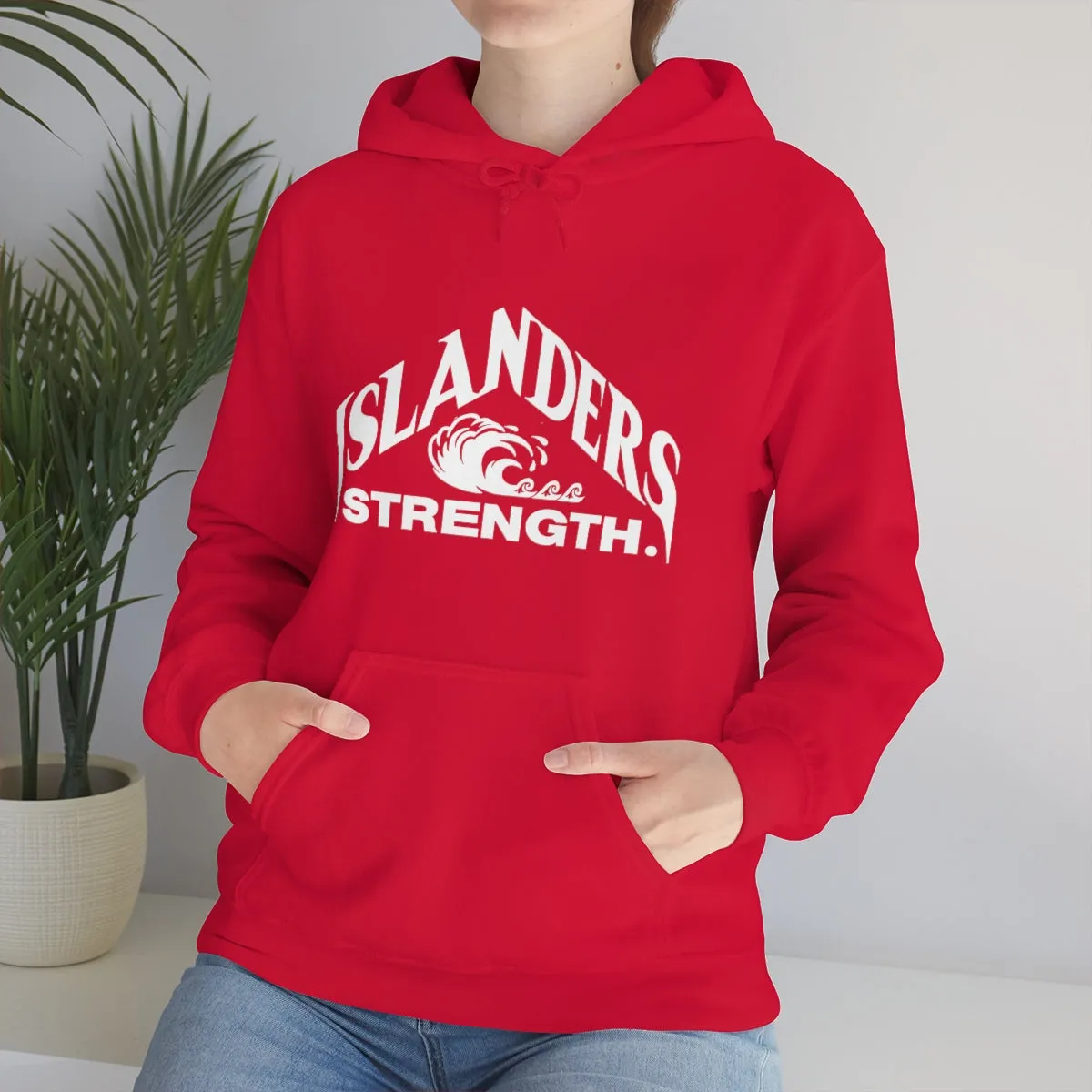 Islanders Strength White Unisex Heavy Blend™ Hooded Sweatshirt