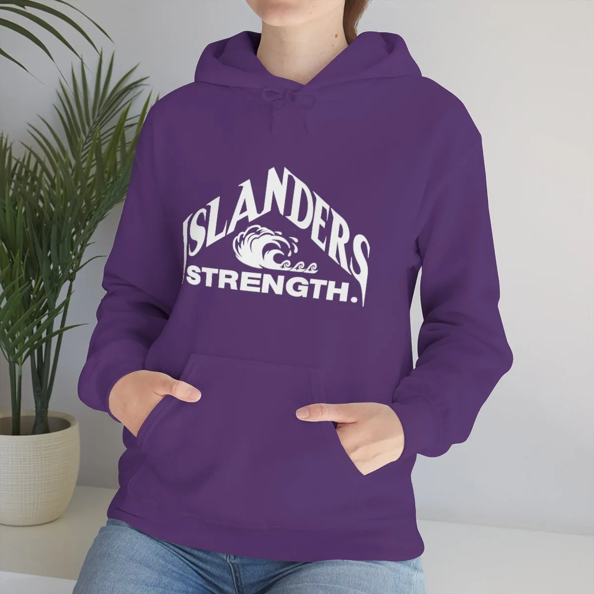 Islanders Strength White Unisex Heavy Blend™ Hooded Sweatshirt