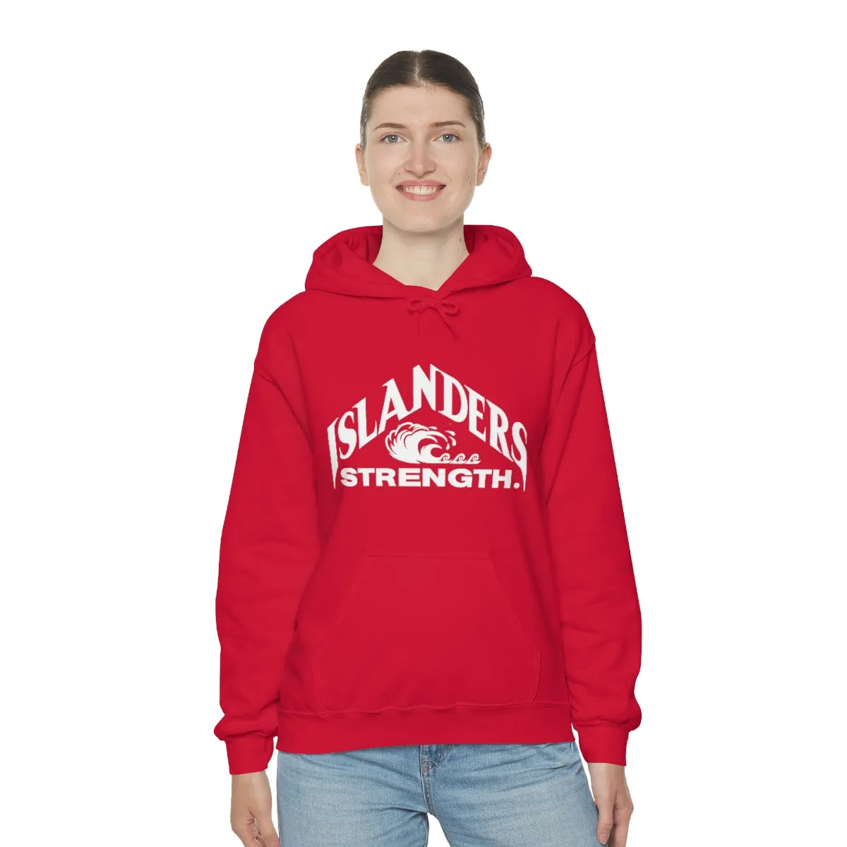 Islanders Strength White Unisex Heavy Blend™ Hooded Sweatshirt