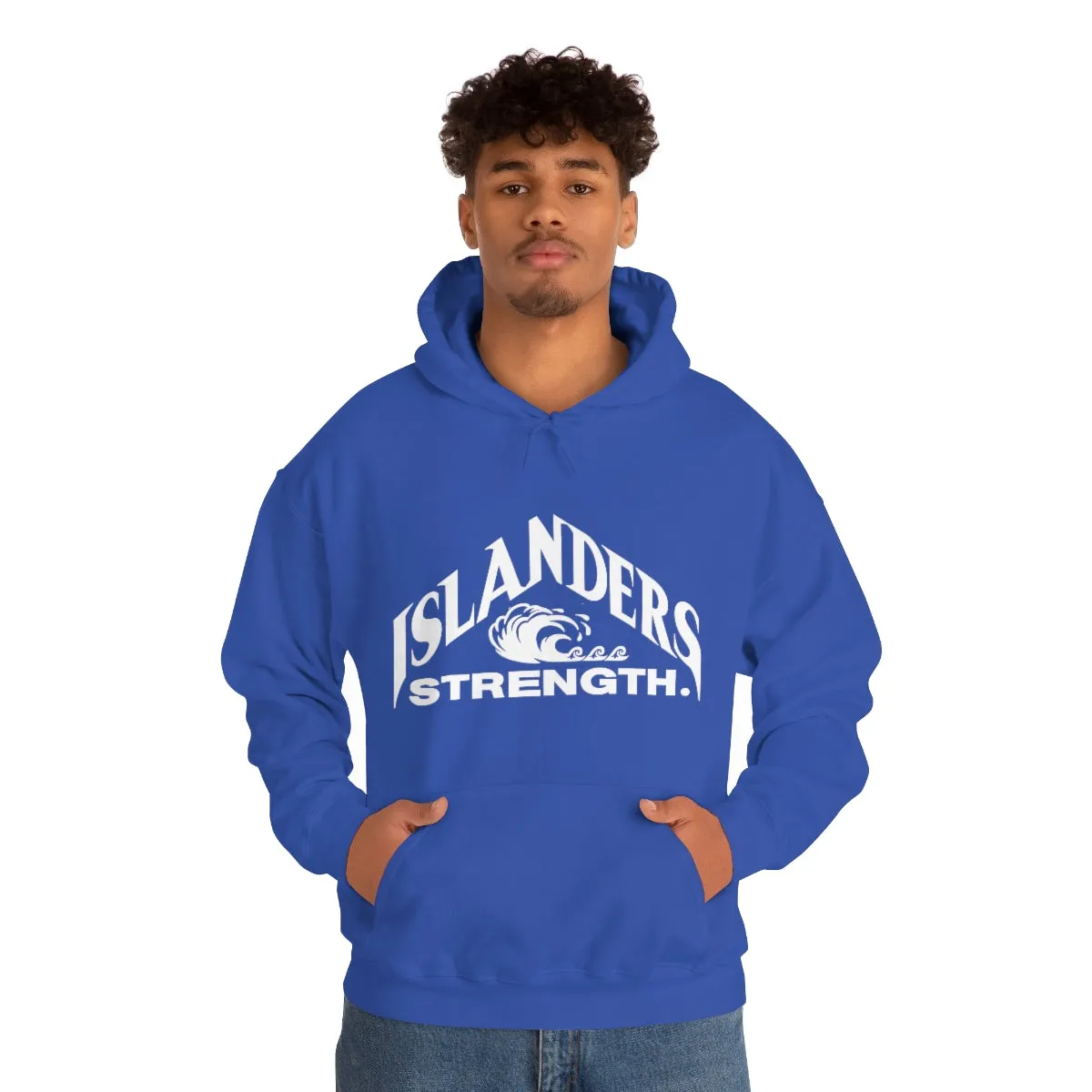 Islanders Strength White Unisex Heavy Blend™ Hooded Sweatshirt