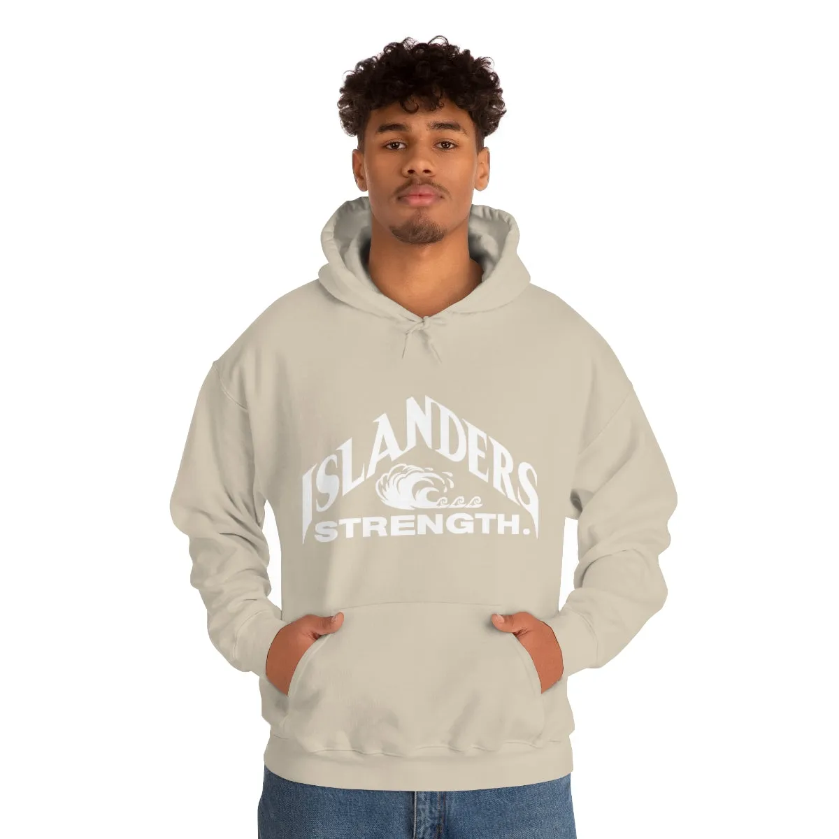 Islanders Strength White Unisex Heavy Blend™ Hooded Sweatshirt