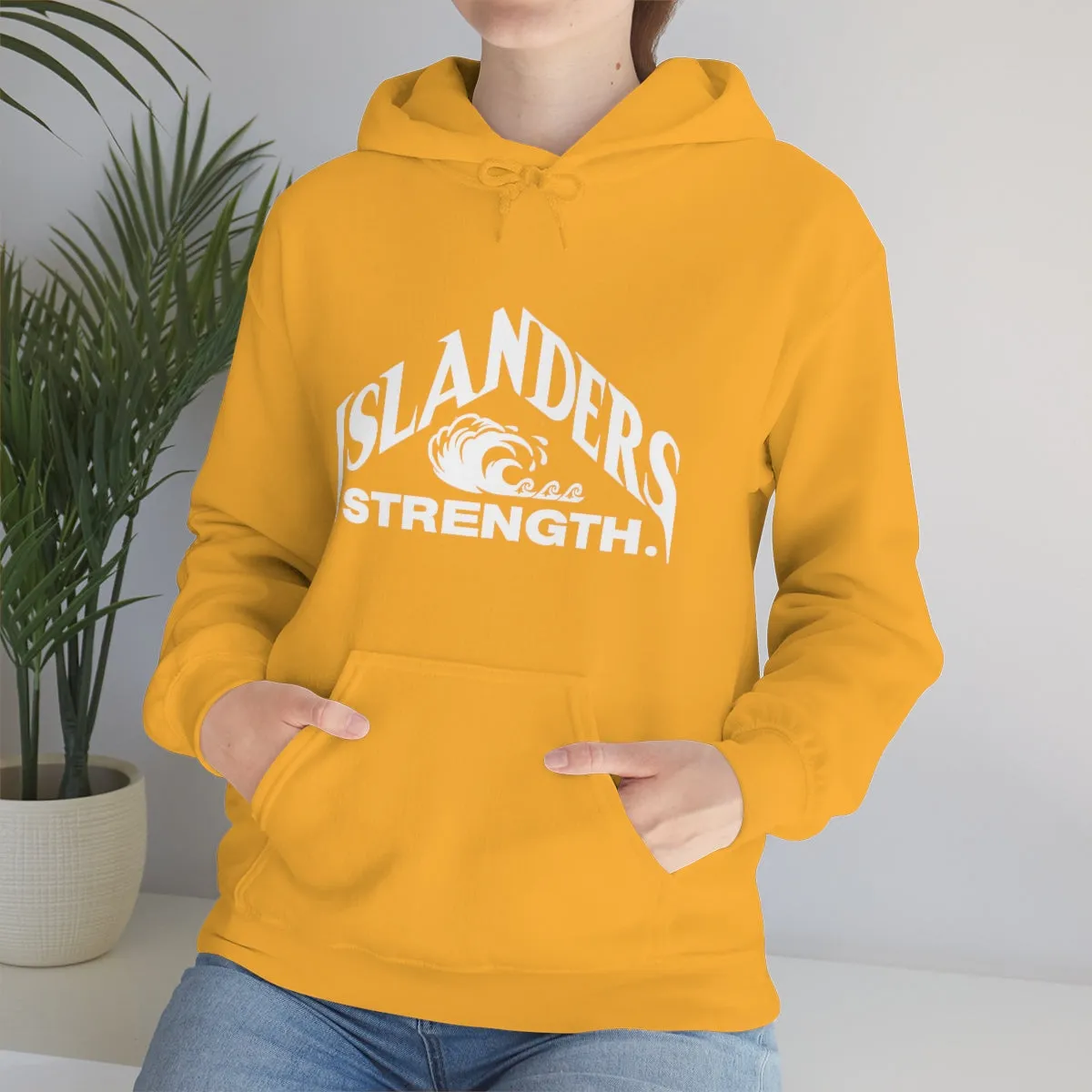 Islanders Strength White Unisex Heavy Blend™ Hooded Sweatshirt