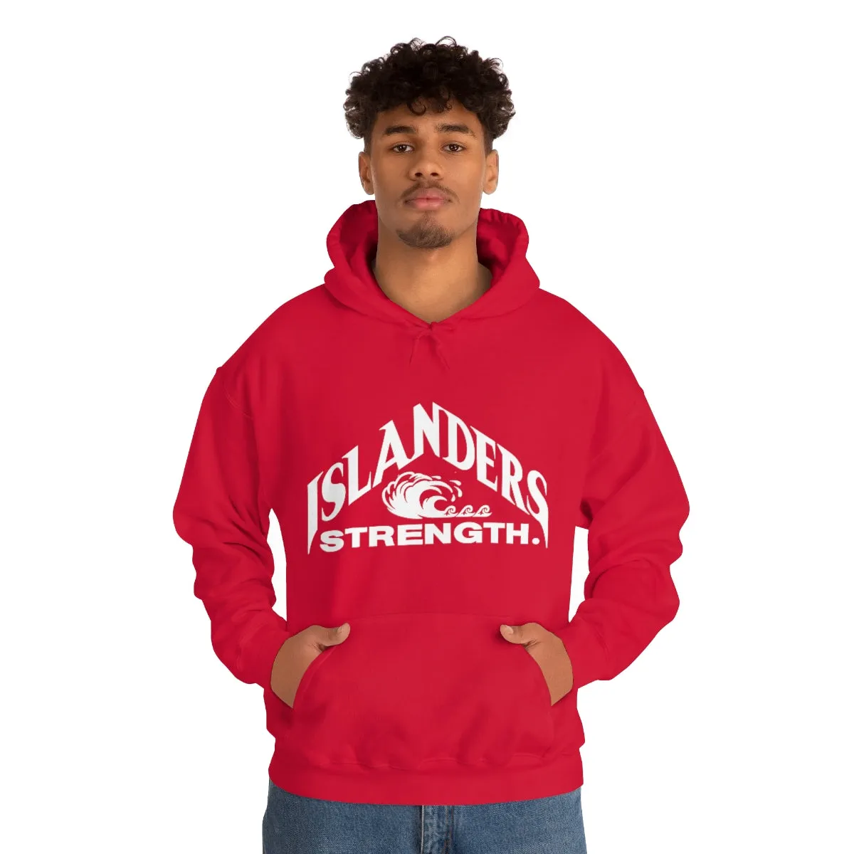 Islanders Strength White Unisex Heavy Blend™ Hooded Sweatshirt
