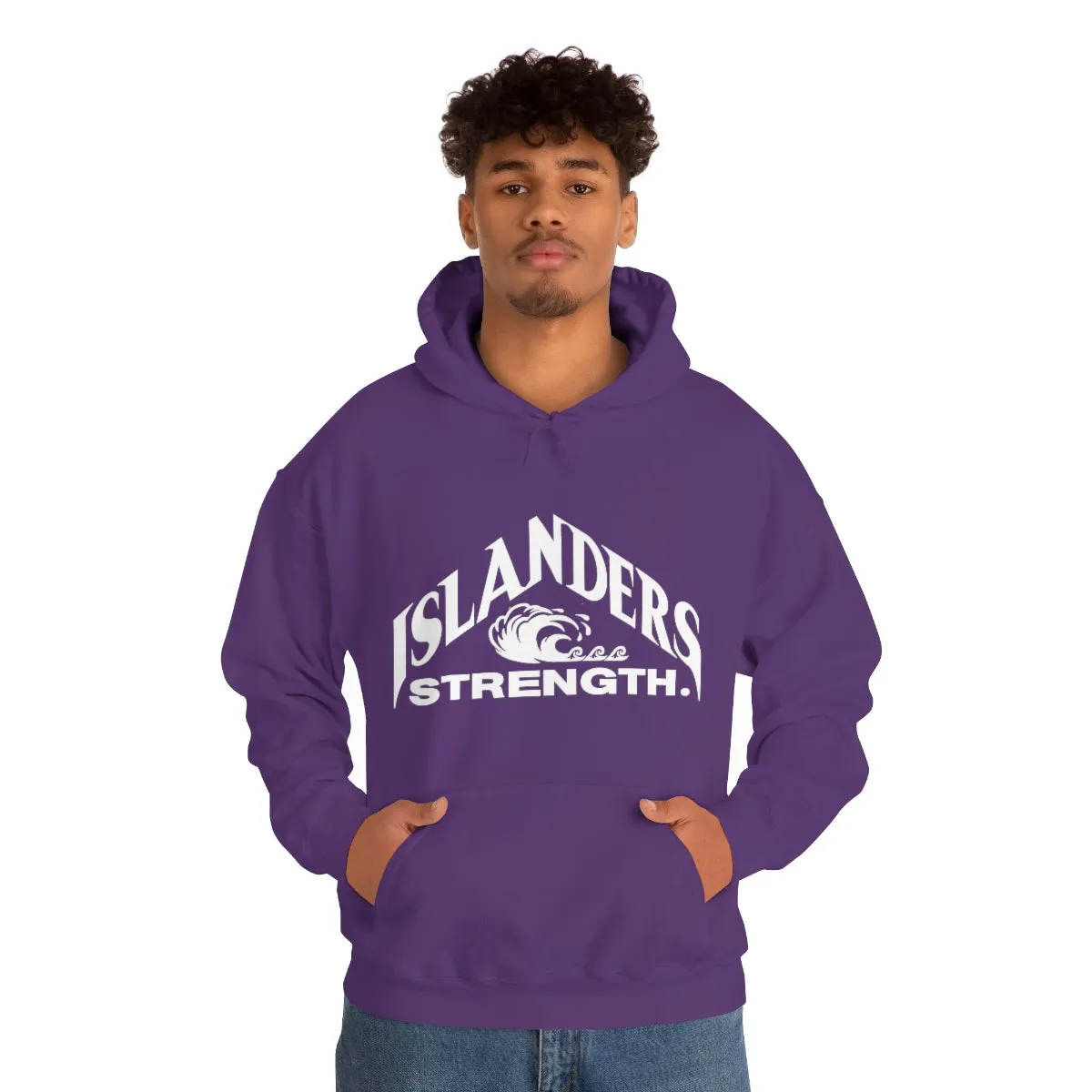 Islanders Strength White Unisex Heavy Blend™ Hooded Sweatshirt