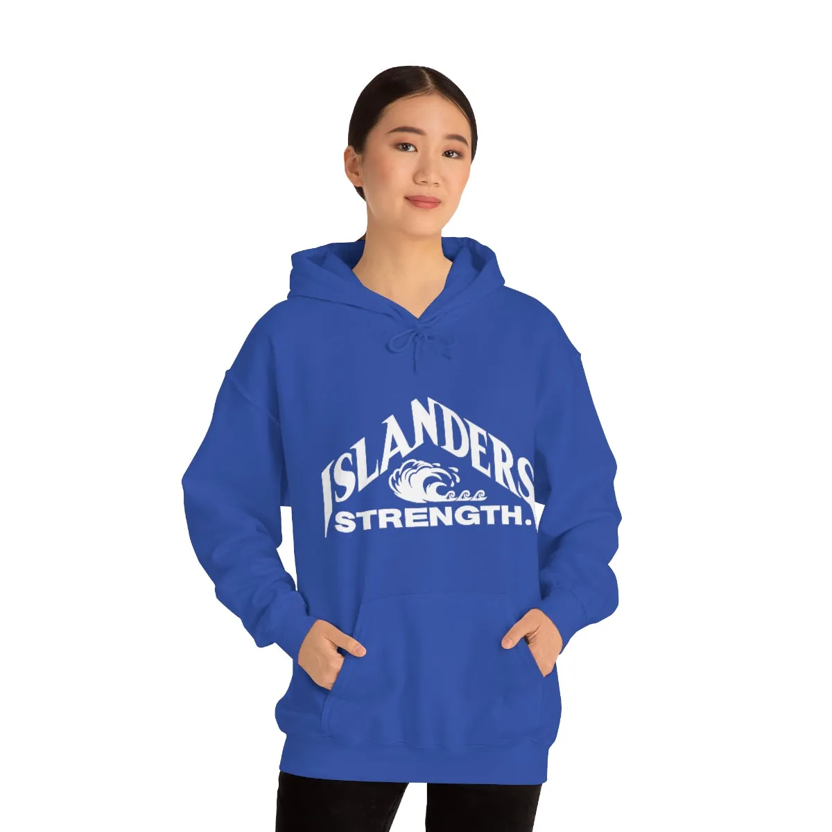 Islanders Strength White Unisex Heavy Blend™ Hooded Sweatshirt