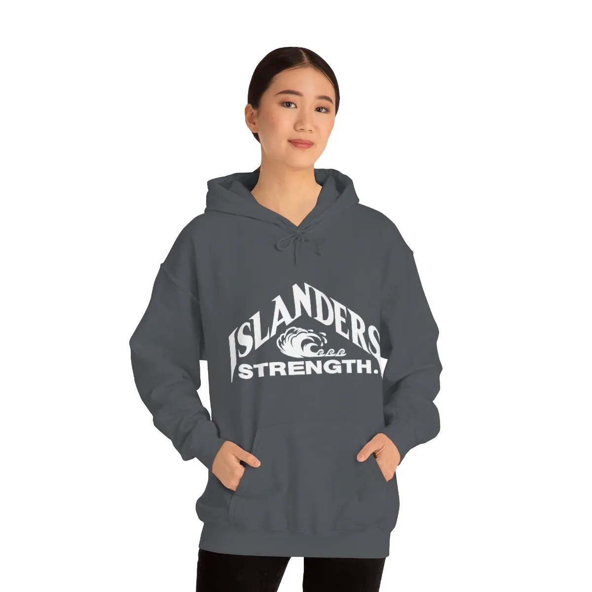 Islanders Strength White Unisex Heavy Blend™ Hooded Sweatshirt