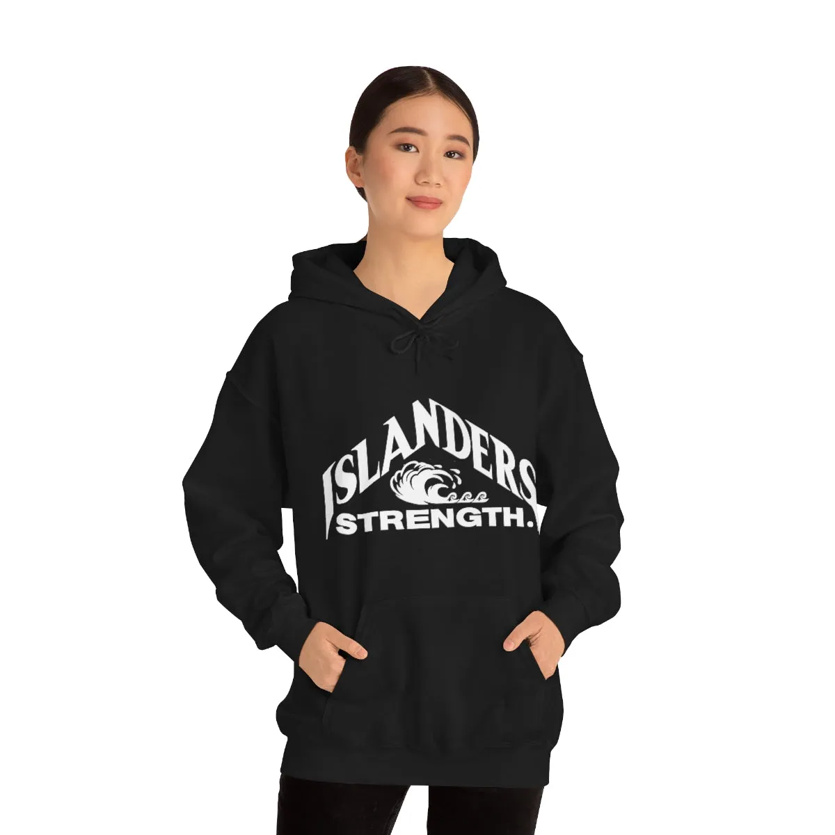 Islanders Strength White Unisex Heavy Blend™ Hooded Sweatshirt