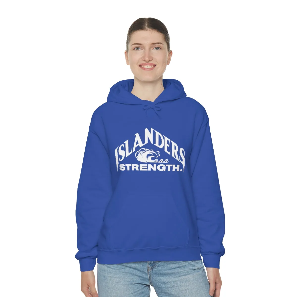 Islanders Strength White Unisex Heavy Blend™ Hooded Sweatshirt