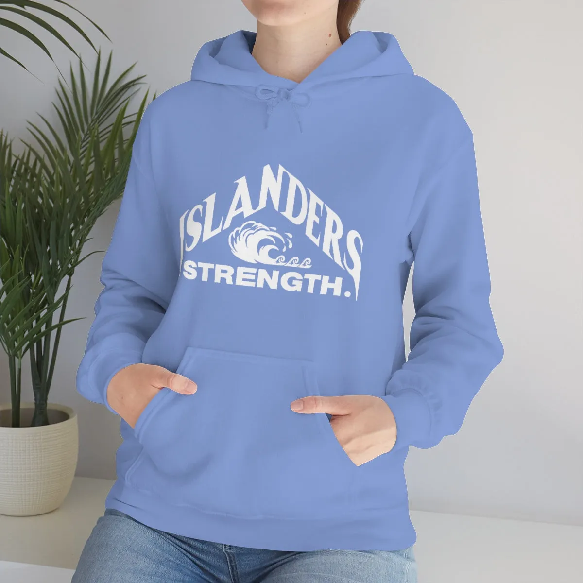Islanders Strength White Unisex Heavy Blend™ Hooded Sweatshirt