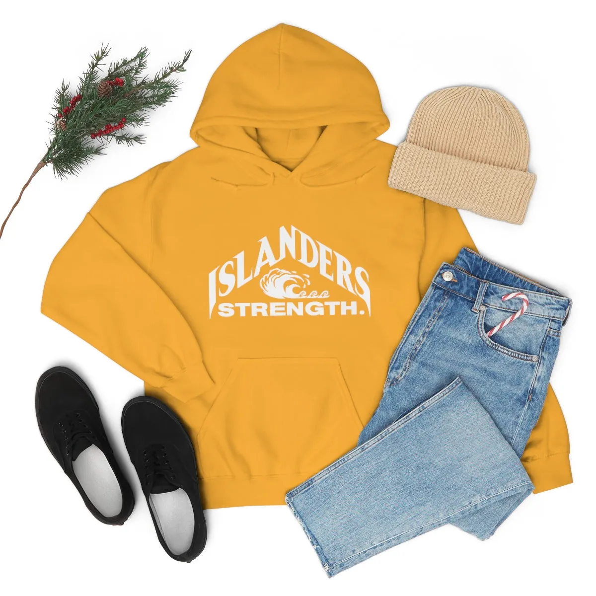 Islanders Strength White Unisex Heavy Blend™ Hooded Sweatshirt