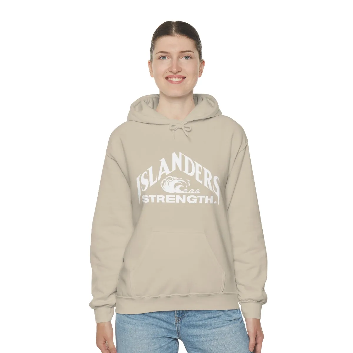 Islanders Strength White Unisex Heavy Blend™ Hooded Sweatshirt