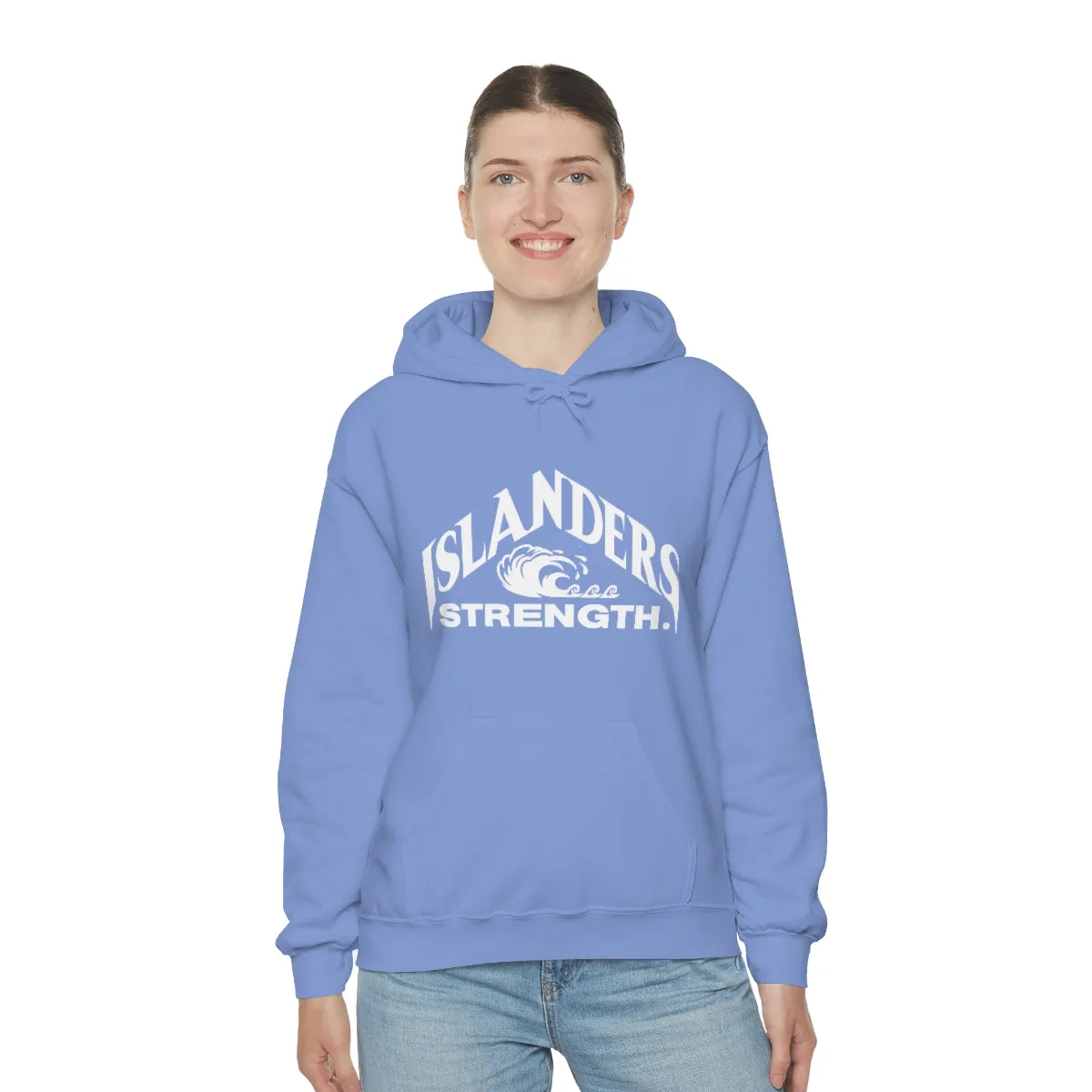 Islanders Strength White Unisex Heavy Blend™ Hooded Sweatshirt