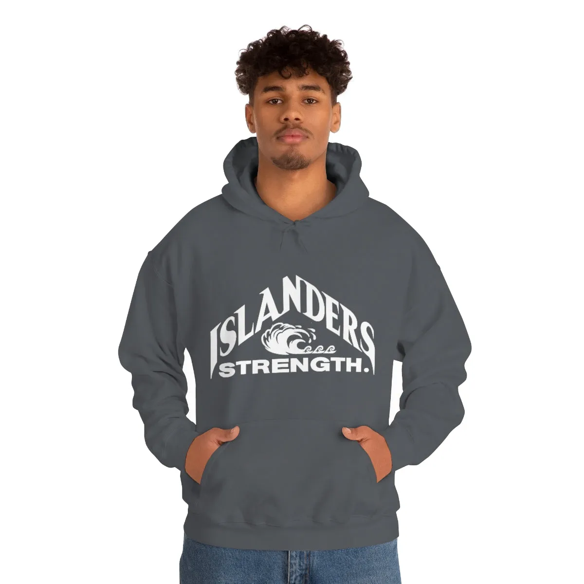 Islanders Strength White Unisex Heavy Blend™ Hooded Sweatshirt