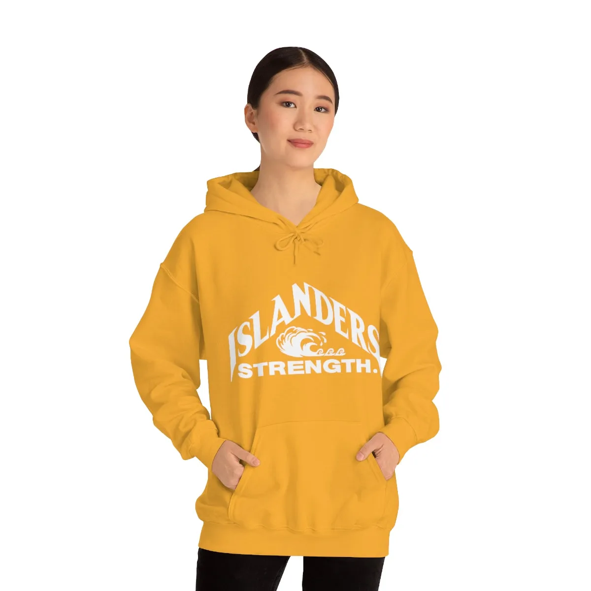 Islanders Strength White Unisex Heavy Blend™ Hooded Sweatshirt