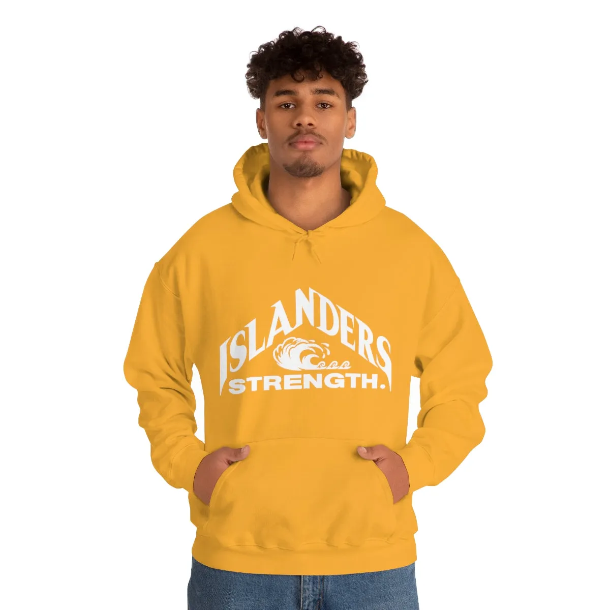 Islanders Strength White Unisex Heavy Blend™ Hooded Sweatshirt