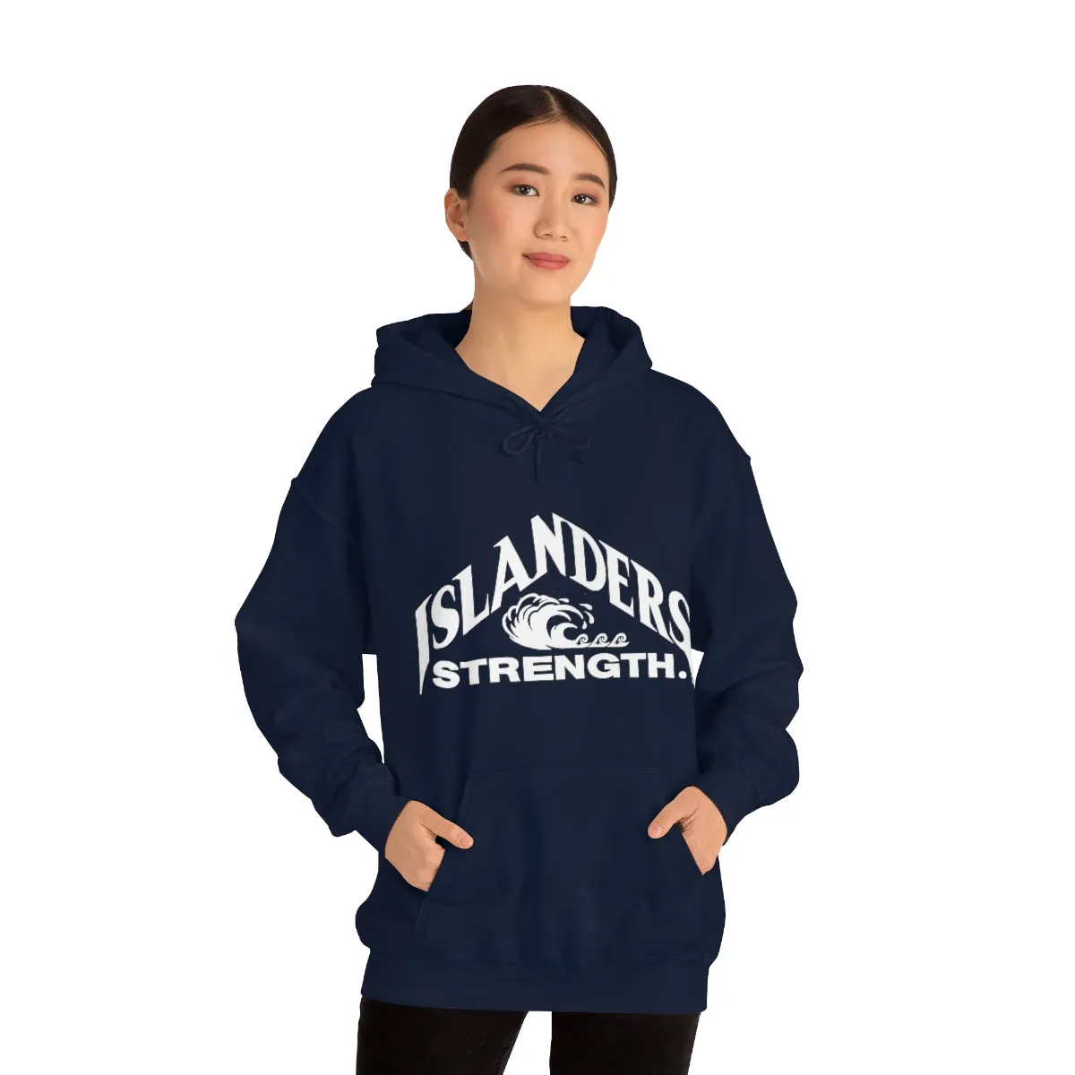 Islanders Strength White Unisex Heavy Blend™ Hooded Sweatshirt