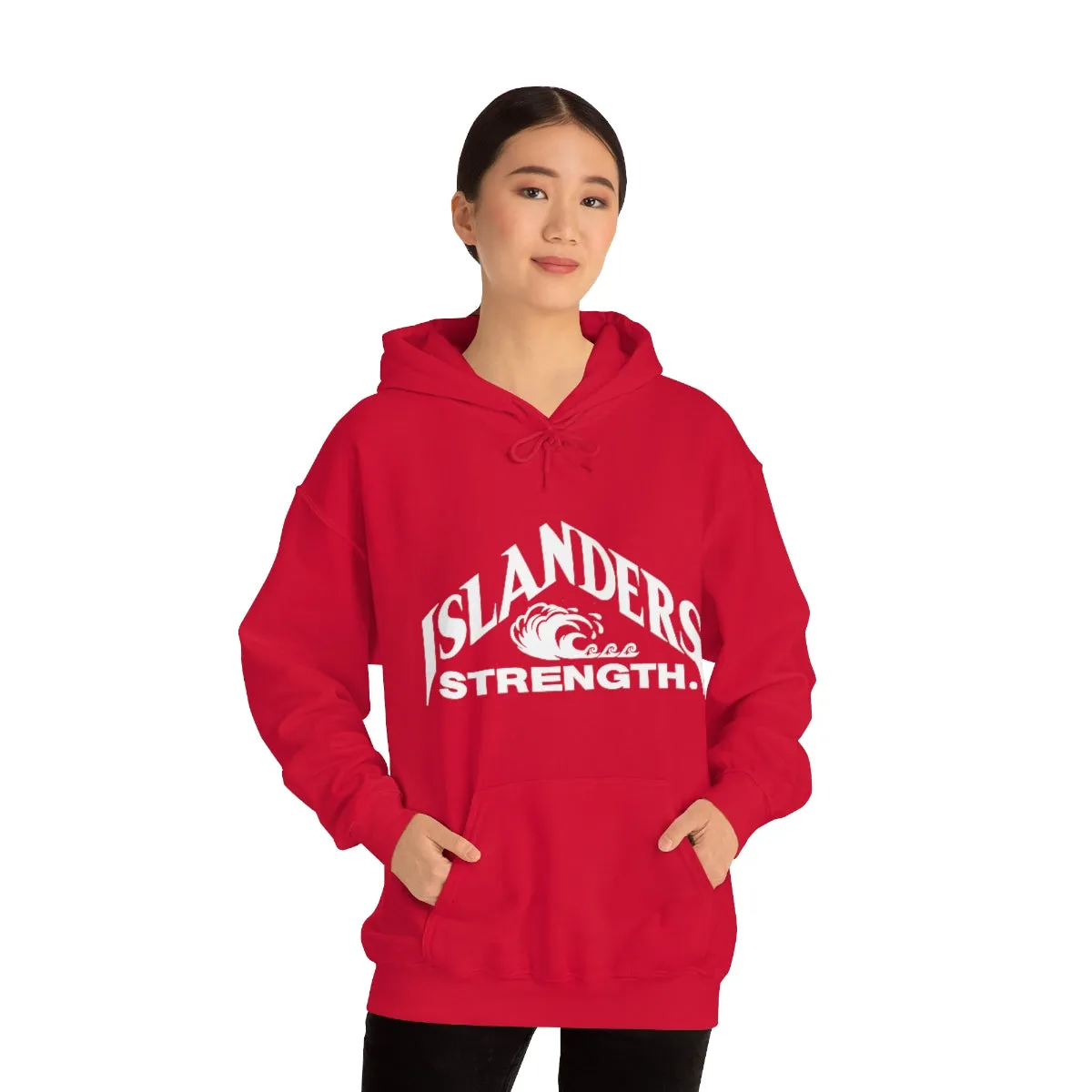 Islanders Strength White Unisex Heavy Blend™ Hooded Sweatshirt