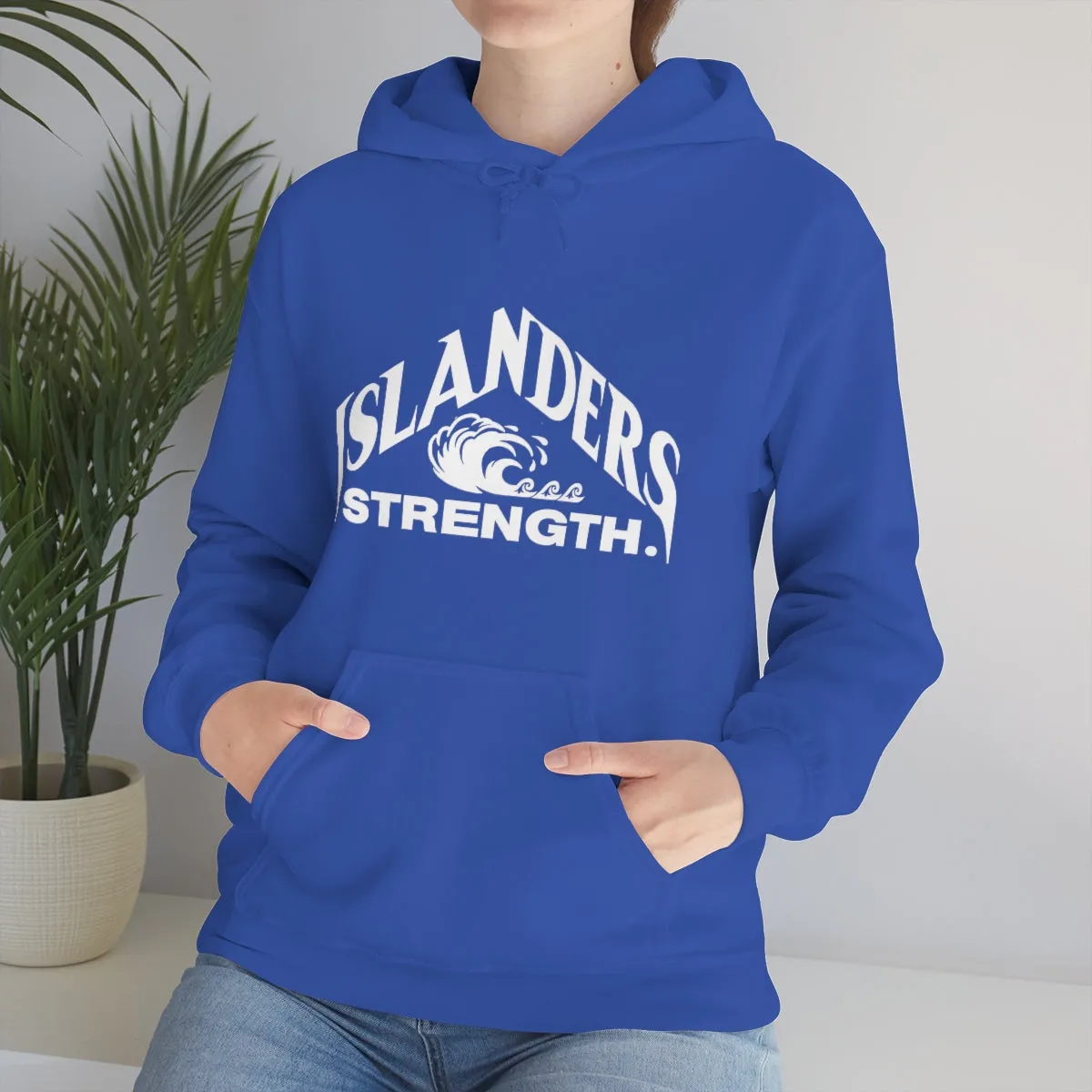Islanders Strength White Unisex Heavy Blend™ Hooded Sweatshirt