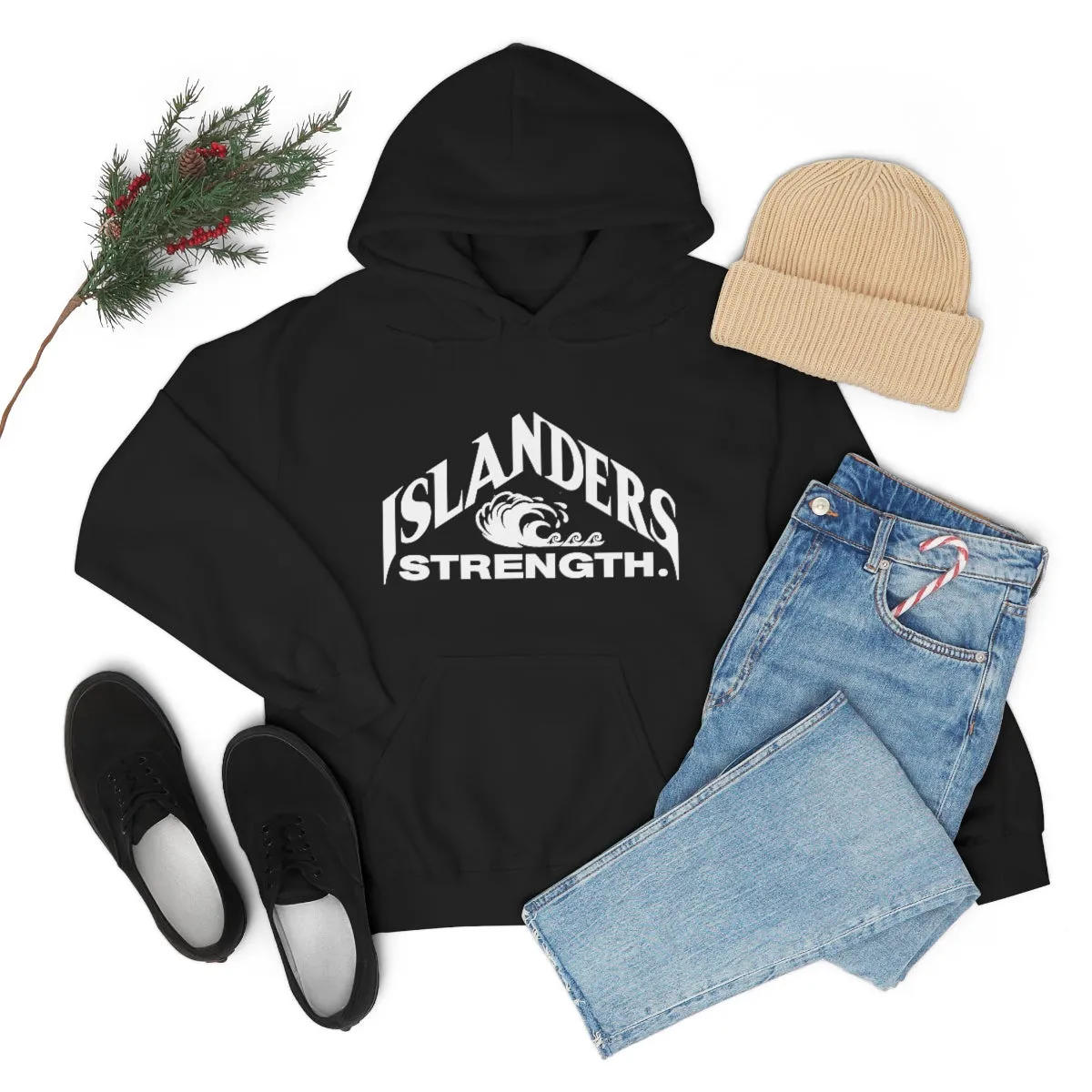 Islanders Strength White Unisex Heavy Blend™ Hooded Sweatshirt
