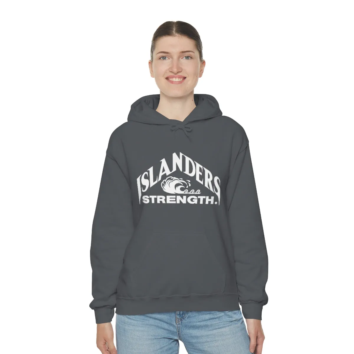 Islanders Strength White Unisex Heavy Blend™ Hooded Sweatshirt