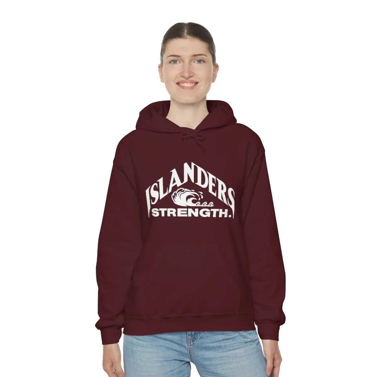 Islanders Strength White Unisex Heavy Blend™ Hooded Sweatshirt