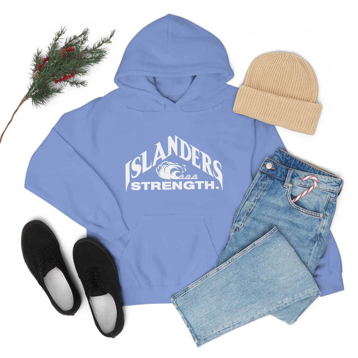 Islanders Strength White Unisex Heavy Blend™ Hooded Sweatshirt