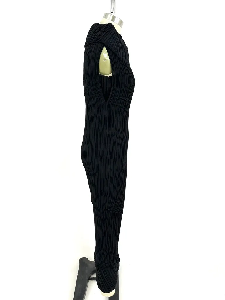 Issey Miyake Chiffon Plissé Layered Dress