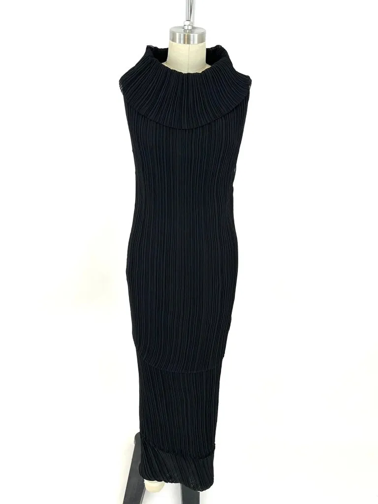 Issey Miyake Chiffon Plissé Layered Dress