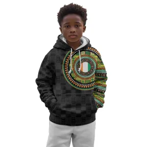 Ivory Coast African Tribal Pattern Kid Hoodie Chest Arm Tattoo LT15